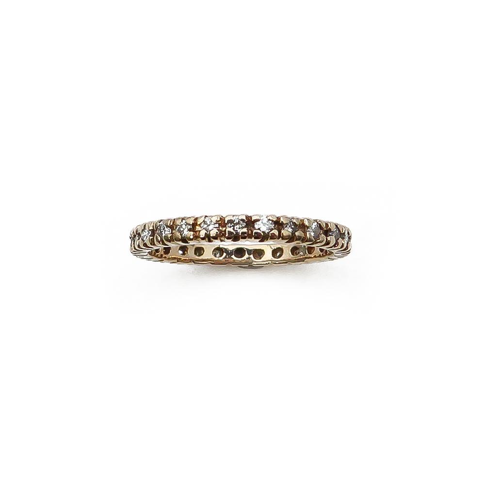 kultainen allianssi sormus 17,15mm 0,26ct #1