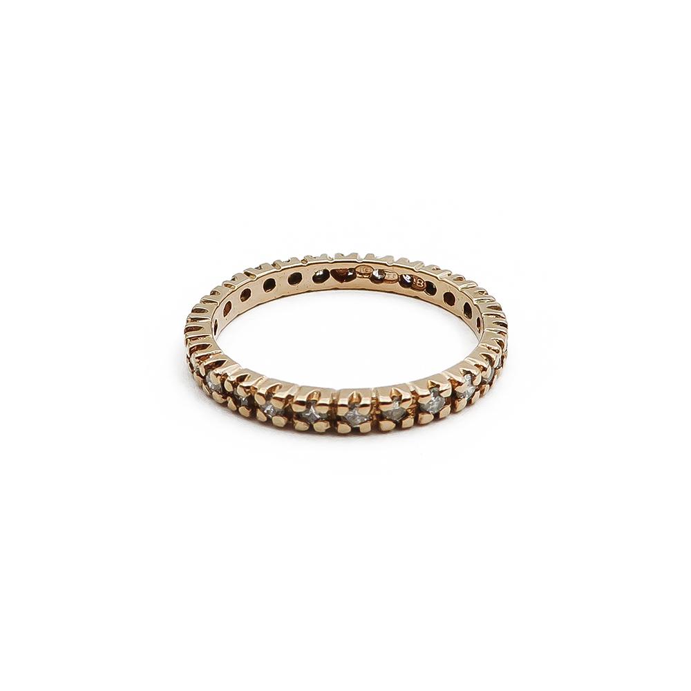 kultainen allianssi sormus 17,15mm 0,26ct #2