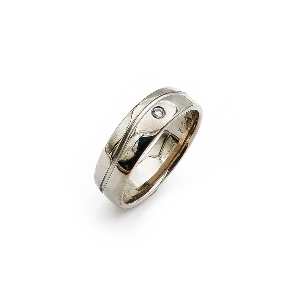 Valkokultainen timanttisormus 15,75mm 0,01ct #0