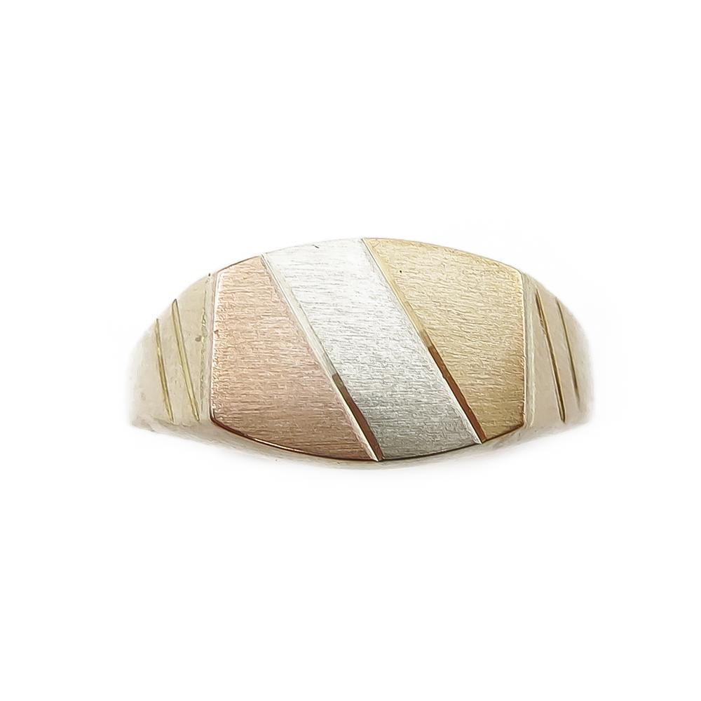 18k Triplaväri kantasormus 21,5mm #1