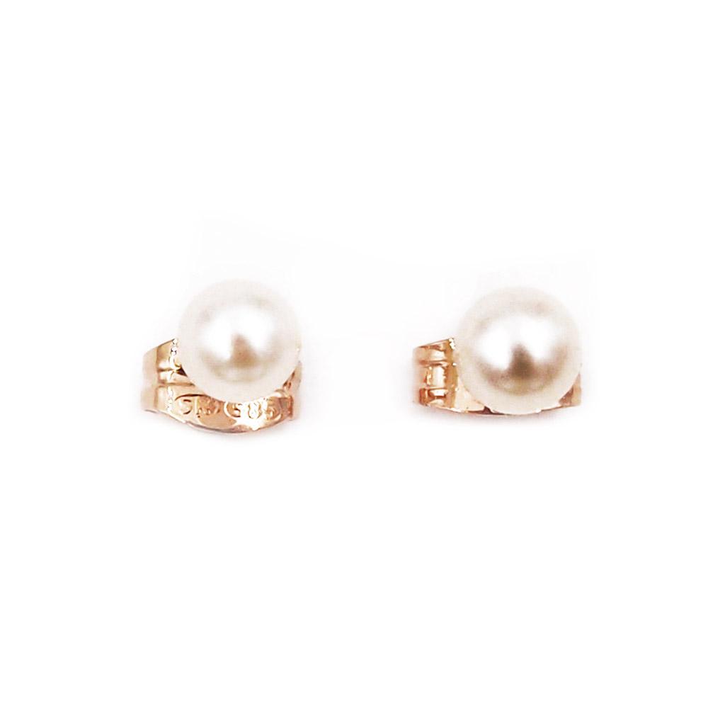 Kultaiset helmikorvakorut tappi 4.5mm #0