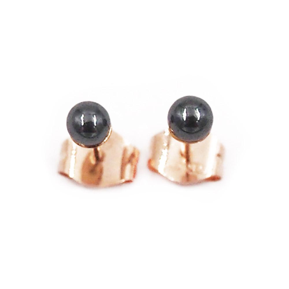 Sirot kultaiset hematiittihelmi korvakorut 3.5mm tappi Kulta- ja Kelloliike Suominen Oy #0