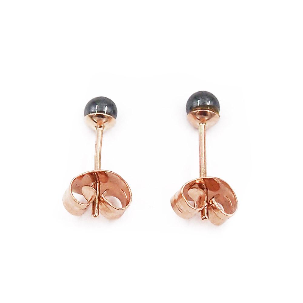 Sirot kultaiset hematiittihelmi korvakorut 3.5mm tappi Kulta- ja Kelloliike Suominen Oy #1