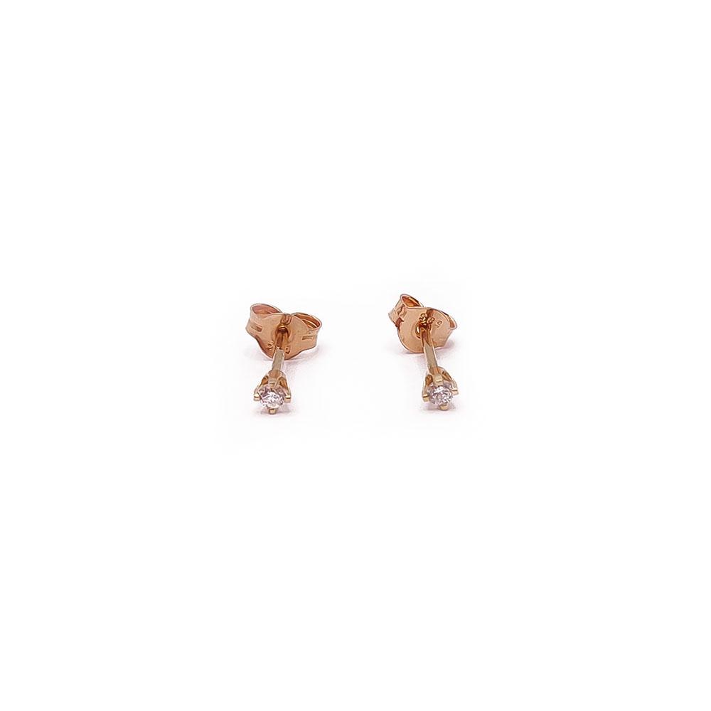 Kultaiset timanttikorvakorut 0,06ct #0