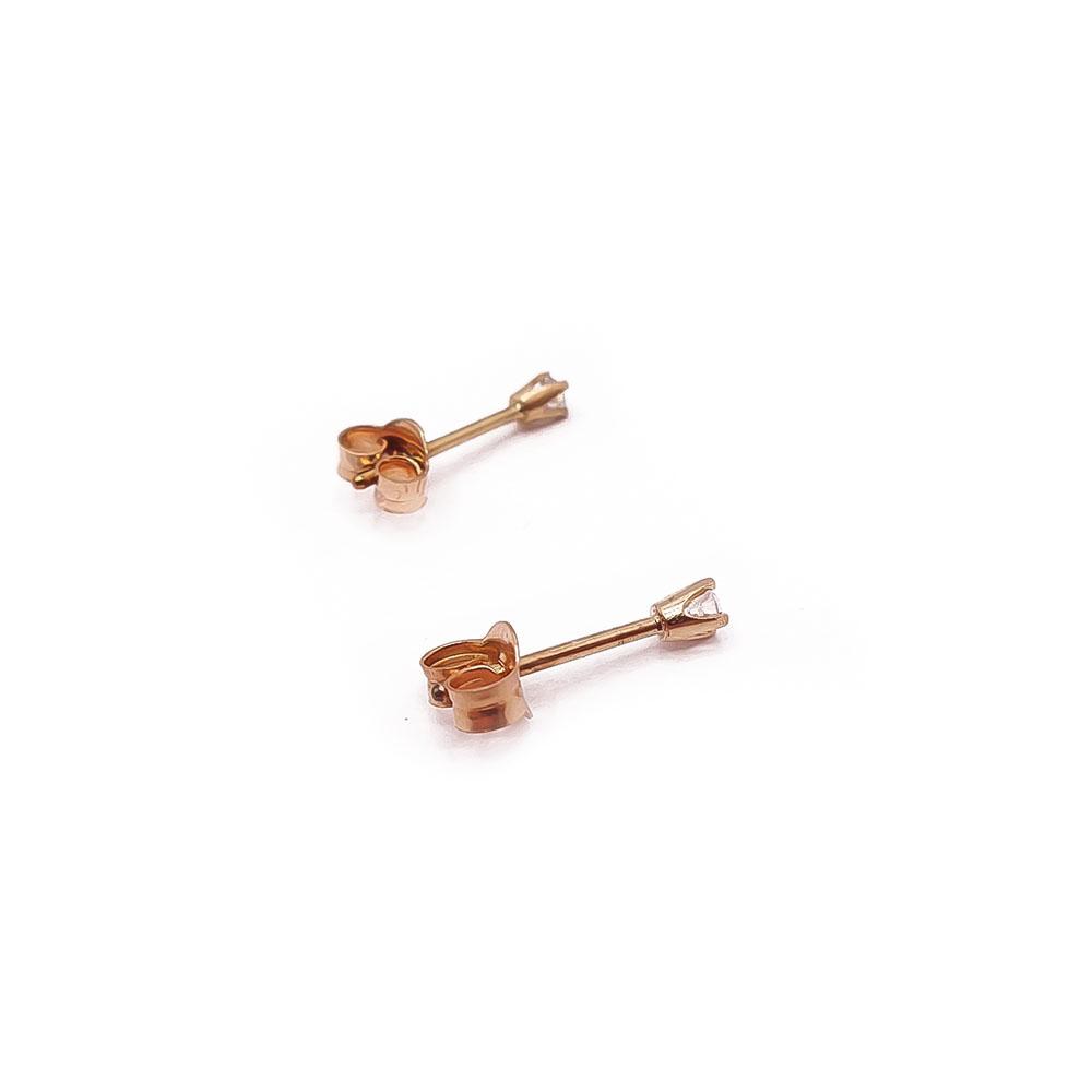 Kultaiset timanttikorvakorut 0,06ct #1
