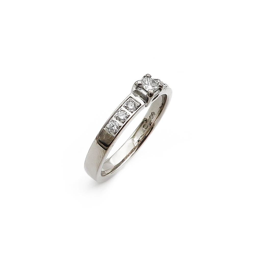 18k kk timanttisormus 0,28ct 19,25mm #0