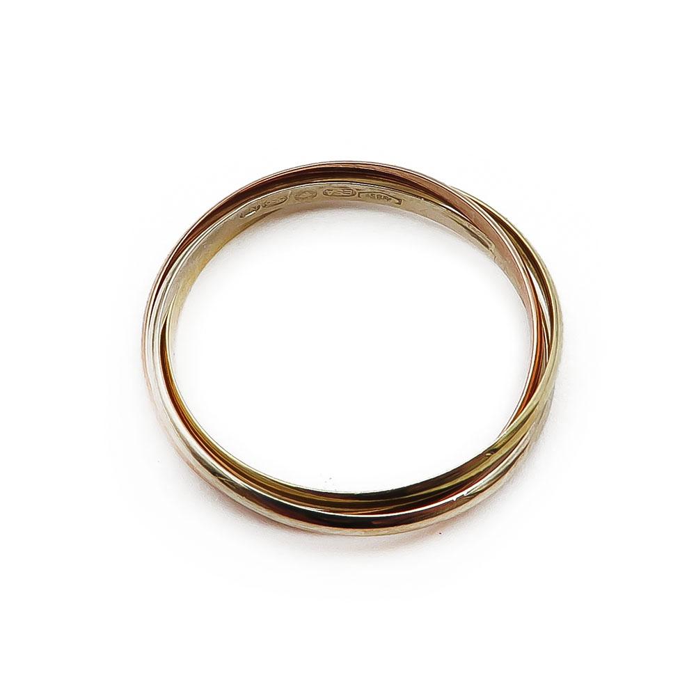 Valko-kelta ja punakultaiset rinkulat sormus 17,5mm #3