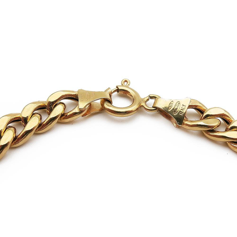 Kultainen panssariranneketju 18cm lev.5mm #1