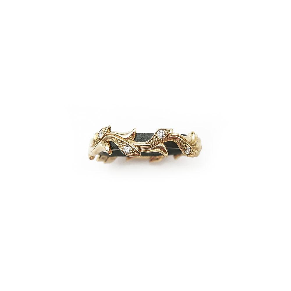 Festive Feeniks Timanttisormus 0,08ct 15,5mm keltakulta/zirkonium #2
