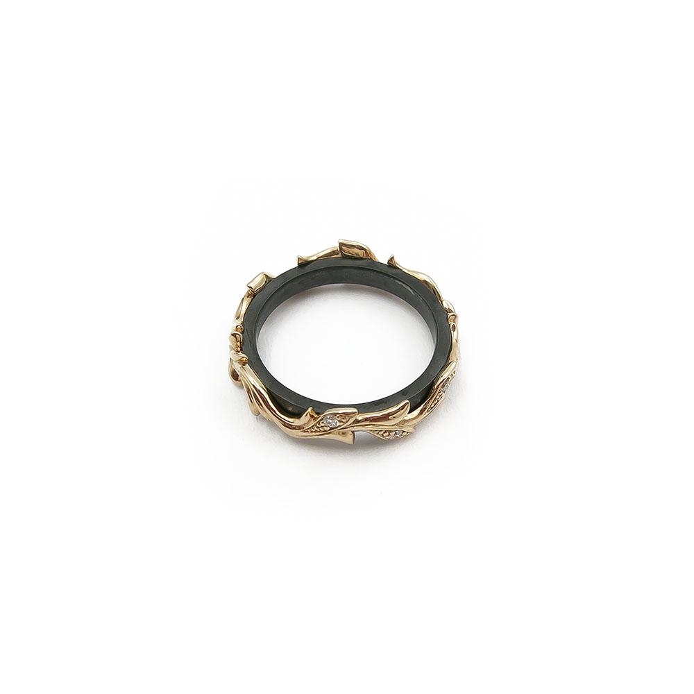 Festive Feeniks Timanttisormus 0,08ct 15,5mm keltakulta/zirkonium #3