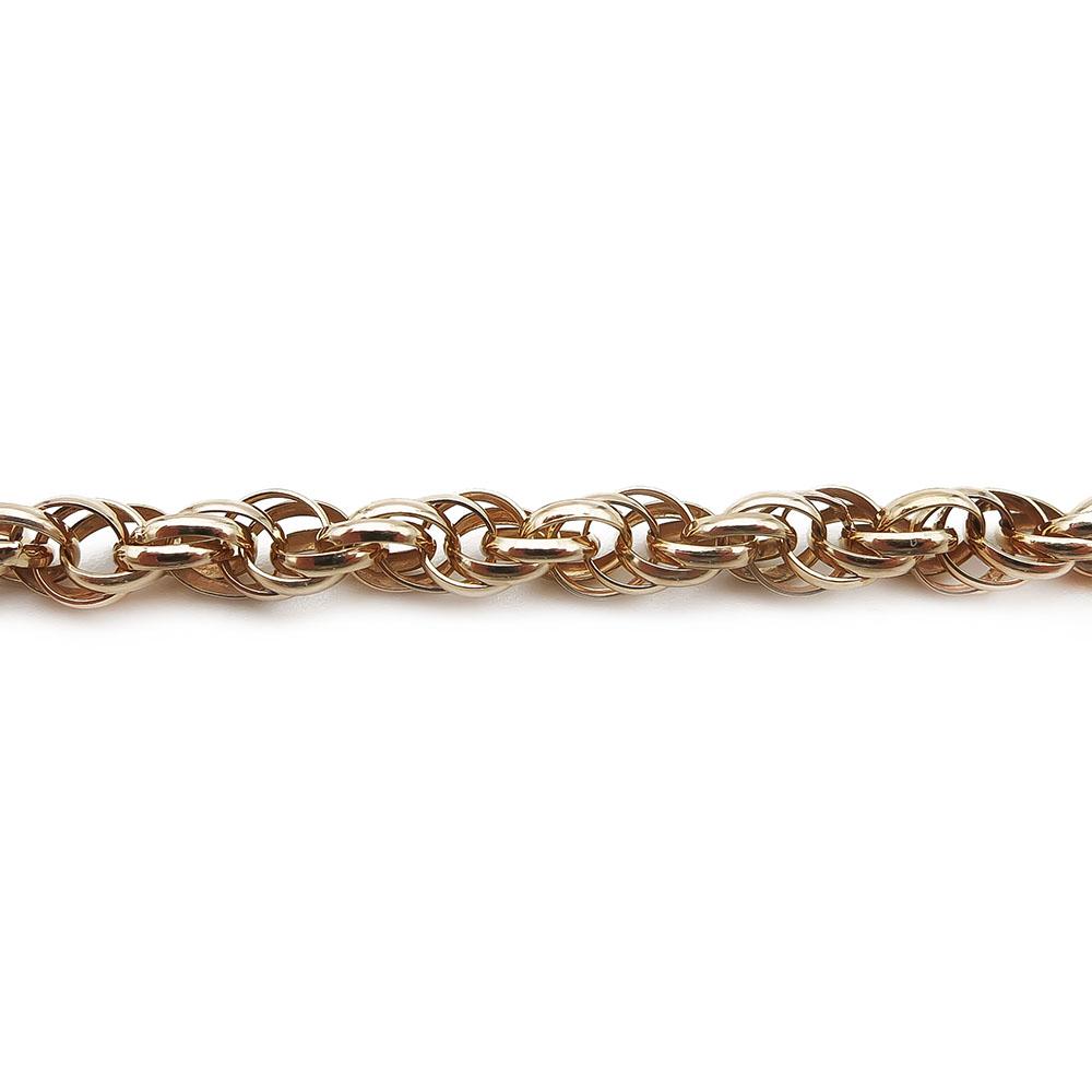 Kultainen cordell ranneketju 19,5cm lev.4,5mm v.-72 #1