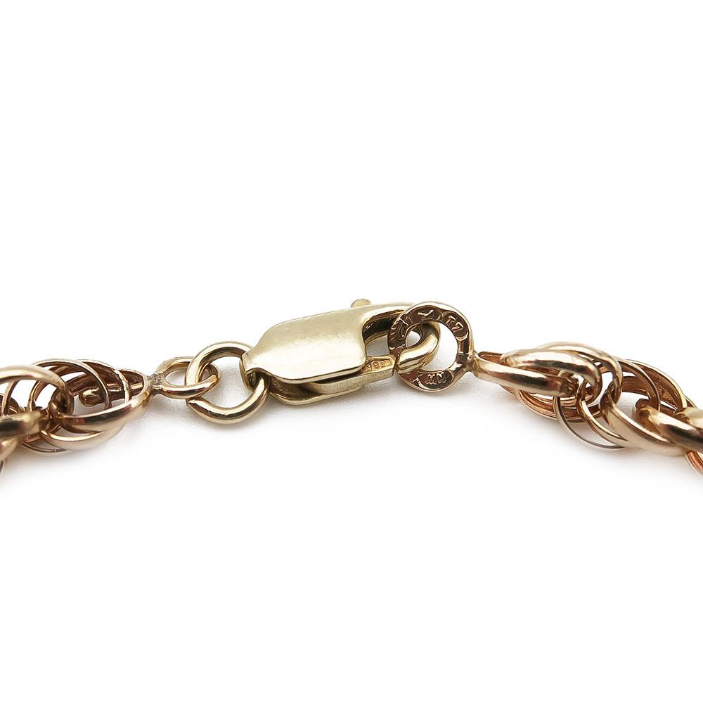 Kultainen cordell ranneketju 19,5cm lev.4,5mm v.-72 #2