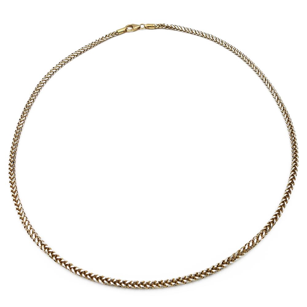 Kultainen tähkä kaulaketju 45cm 18k #0