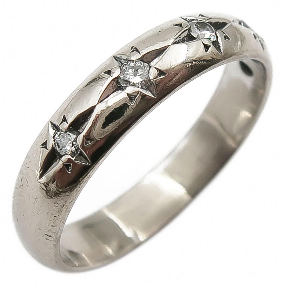 Valkokultainen Kohinoor 4mm timanttisormus 0,025ct koko: 16,5 #0