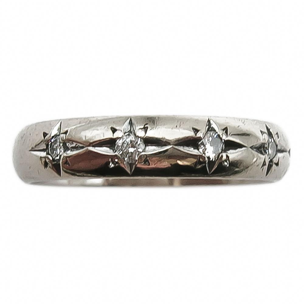 Valkokultainen Kohinoor 4mm timanttisormus 0,025ct koko: 16,5 #1