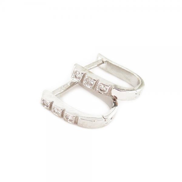 Valkokultaiset timanttikorvakorut, 6x0,01ct #2