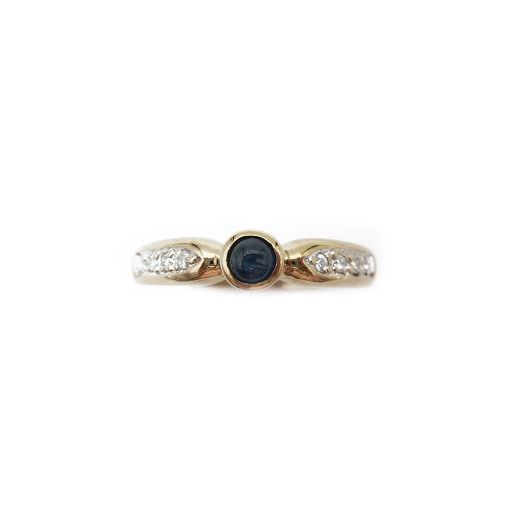 Timaanttisormus sinisellä kivellä 0,02ct 17,25mm #2