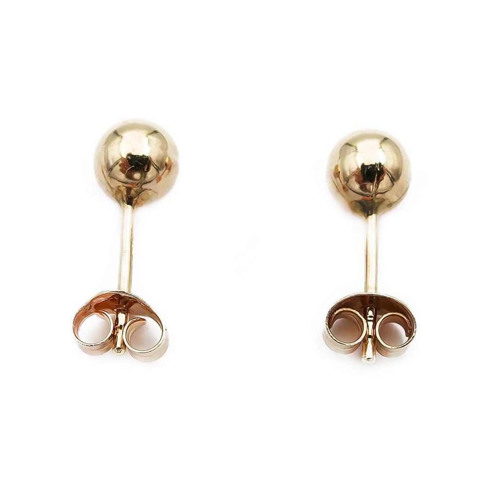 Kultaiset pallokorvakorut 4mm #1