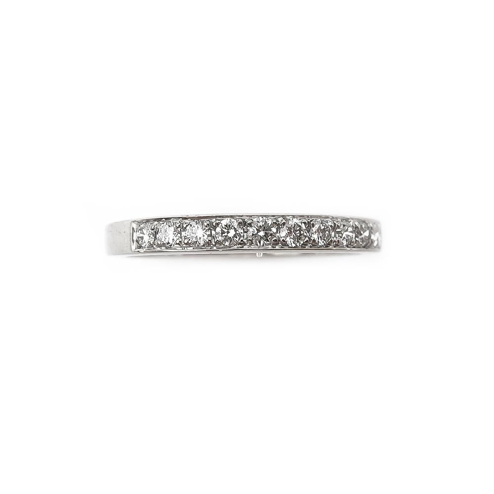 Valkokultainen Kohinoor rivisormus 0,2ct 17,5mm #2