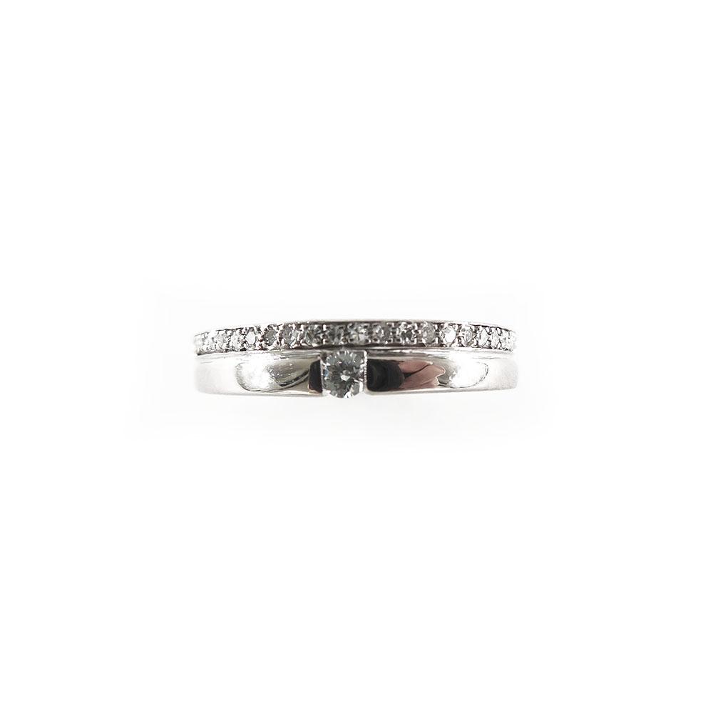 Timanttisormus 0,10ct valkokulta, 16mm, Story of Love Dubrovnik #1