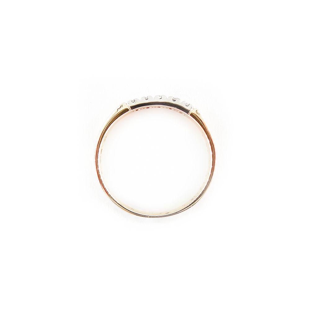 18K, Keltakultainen timanttisormus, 17,25mm, Tim.5x0,01ct #3