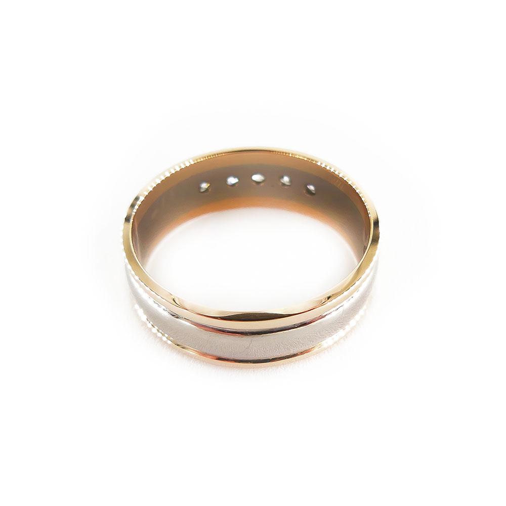 18K Kultainen timanttisormus,17,5mm, vk/kk, Tim. 0,15ct #4