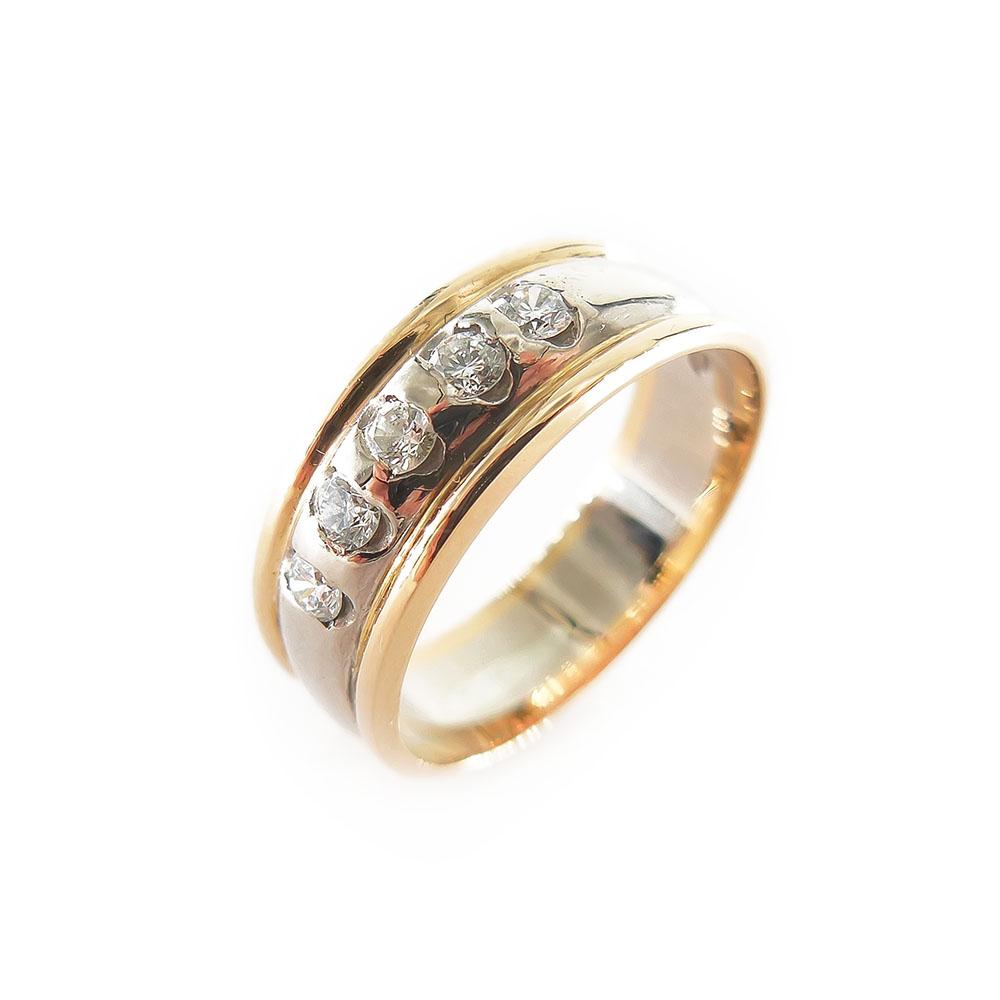 18K Kultainen timanttisormus,17,5mm, vk/kk, Tim. 0,15ct #0