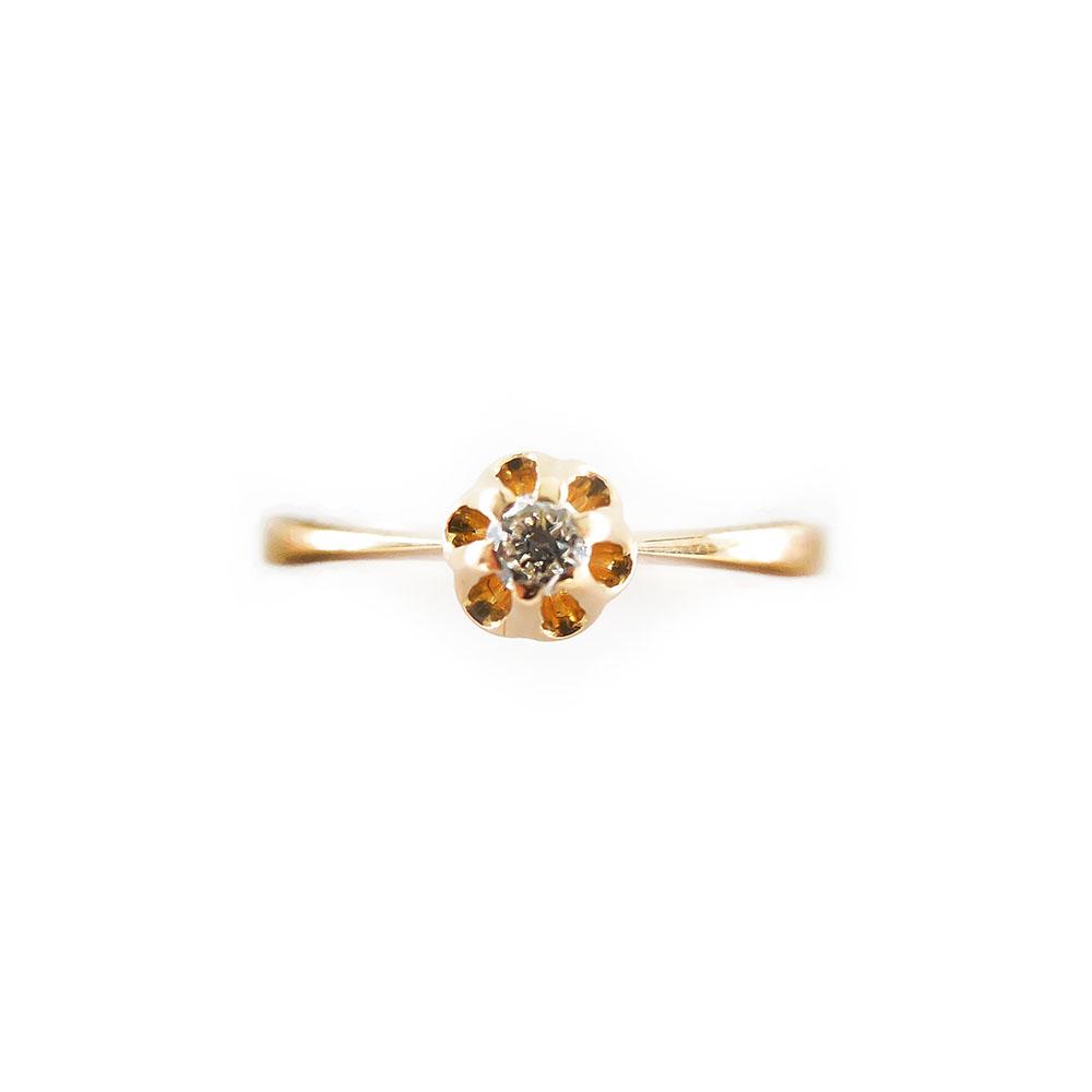 Kultainen timanttisormus,17,5mm, Tim.0,02ct #2