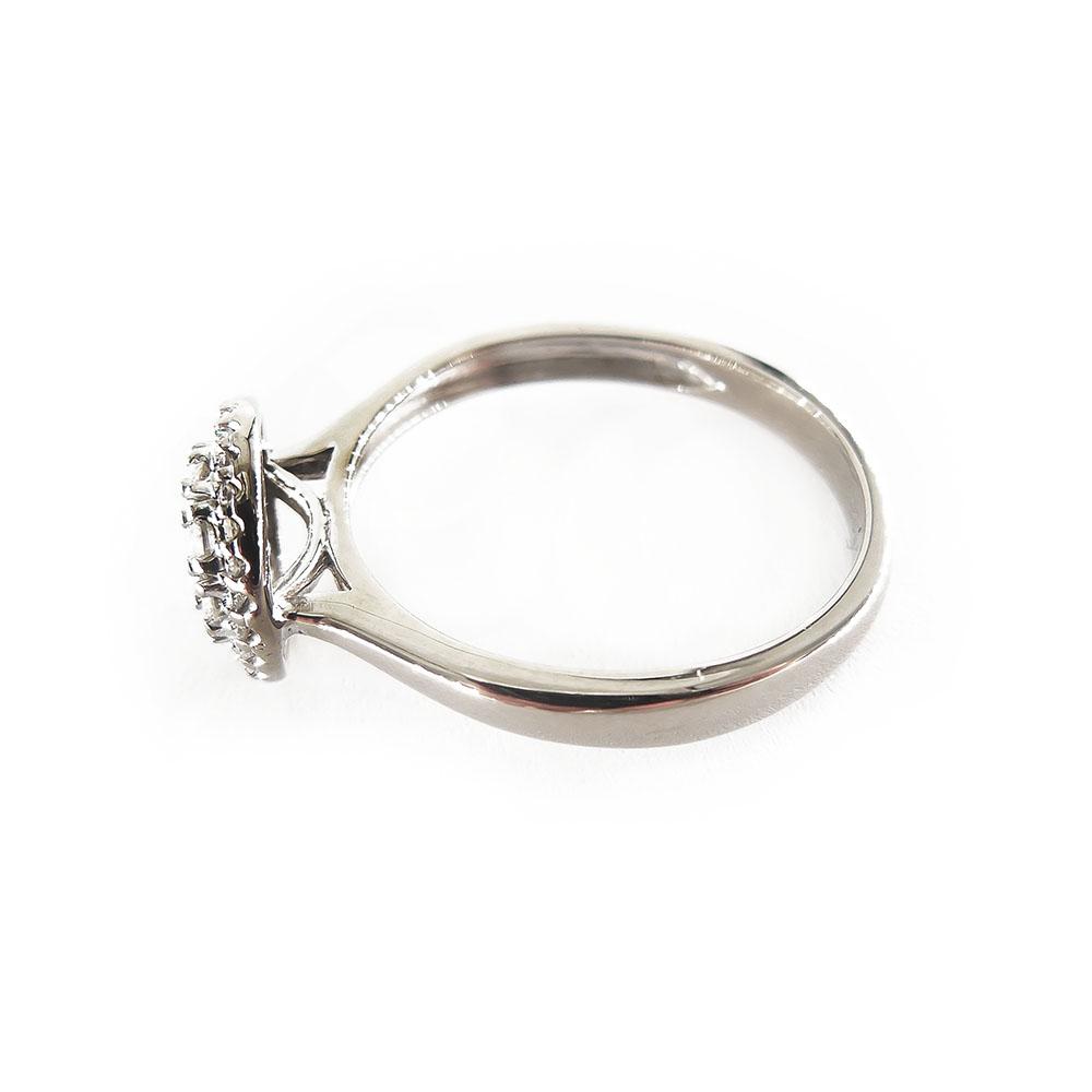 Valkokultainen timanttisormus,0,21ct, 16,75mm #1