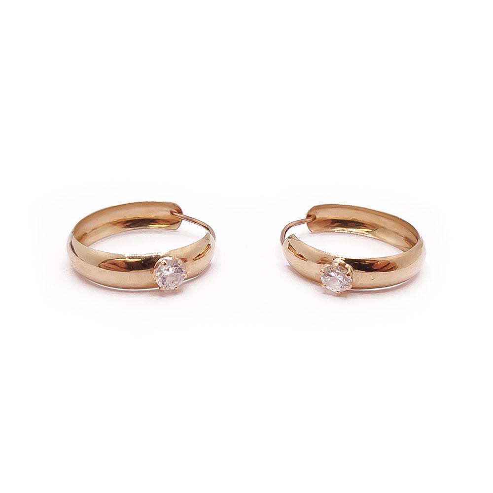 Kultaiset renkaat zirkoniat 16x3,5 #0