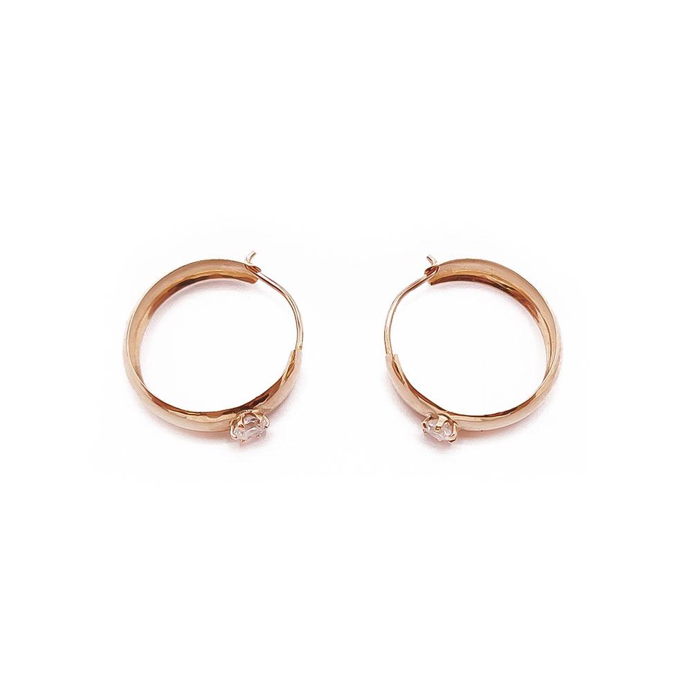 Kultaiset renkaat zirkoniat 16x3,5 #1