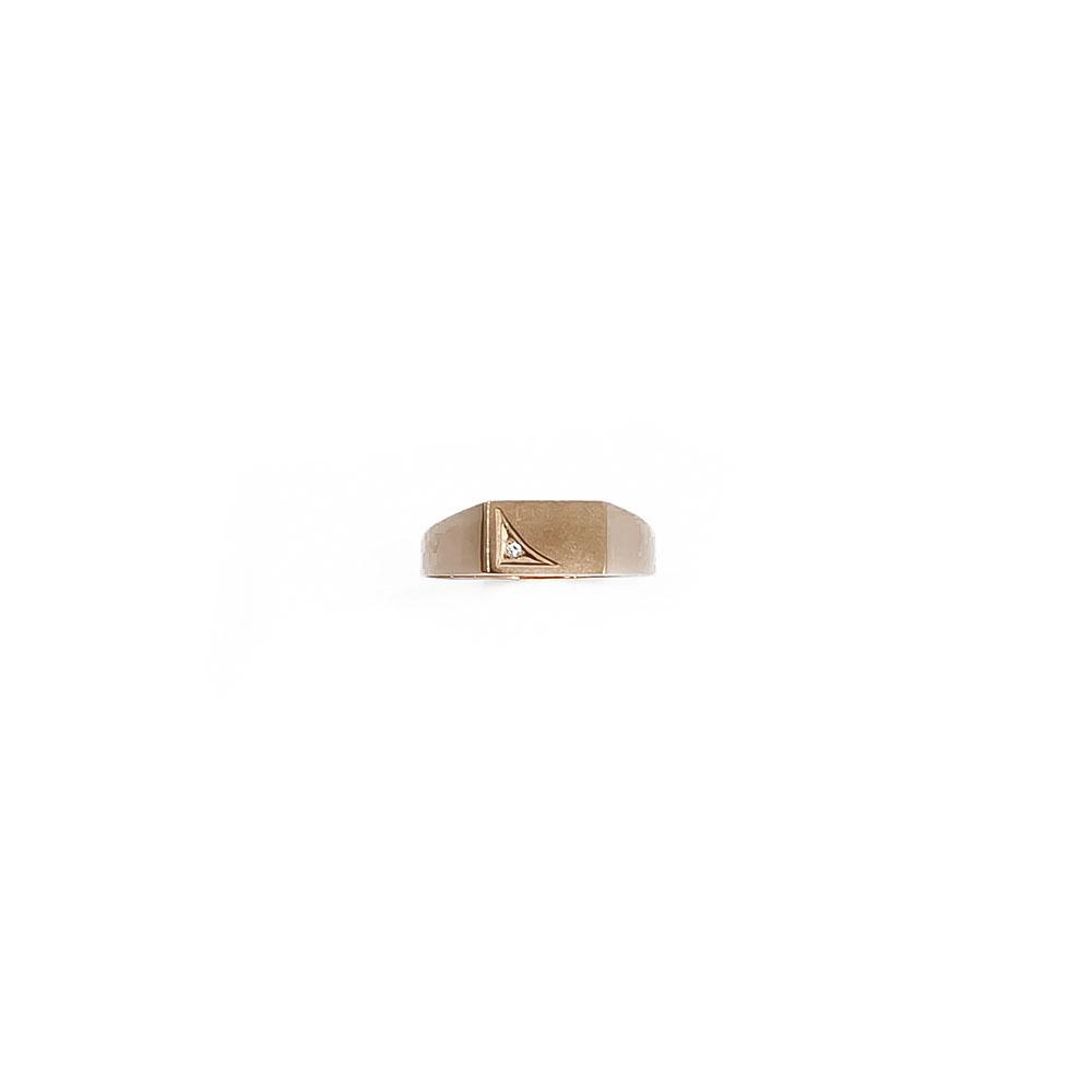 Kultainen kantasormus timantilla 0.005ct #2