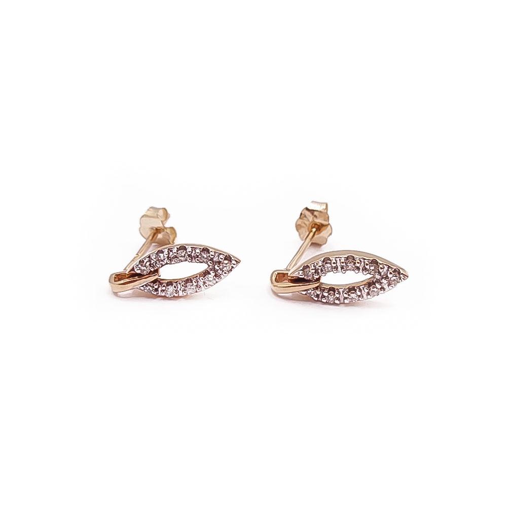 Kultaiset timanttikorvakorut 0,18ct #0