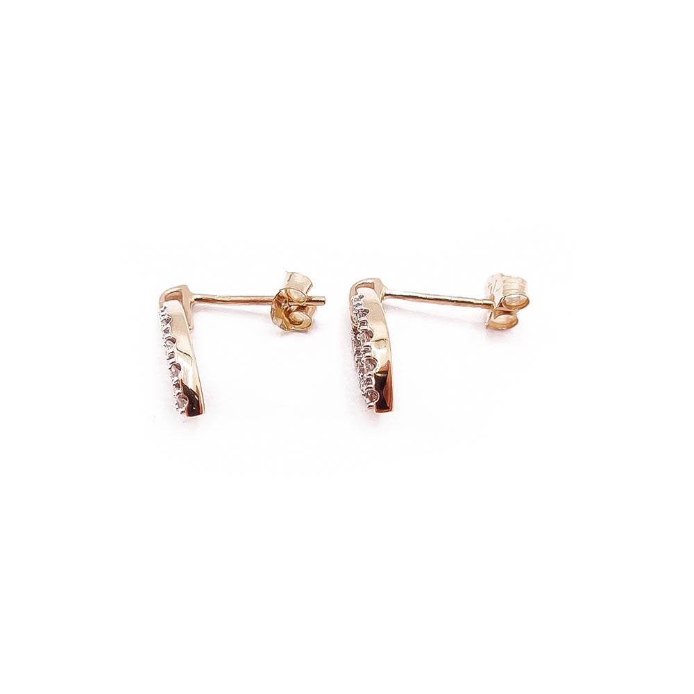 Kultaiset timanttikorvakorut 0,18ct #1