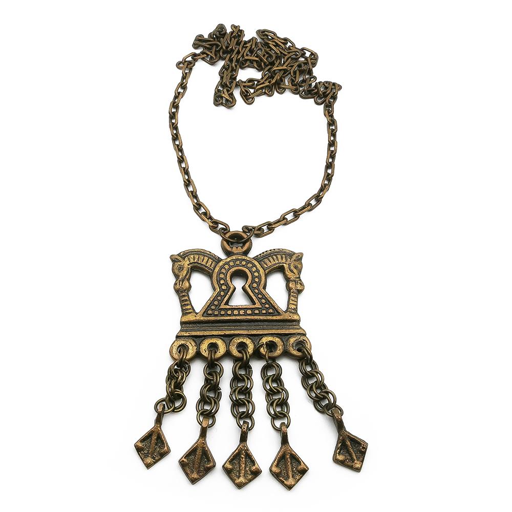 Kalevala Koru Hevosriipus-73, ketju 75cm pronssi #0