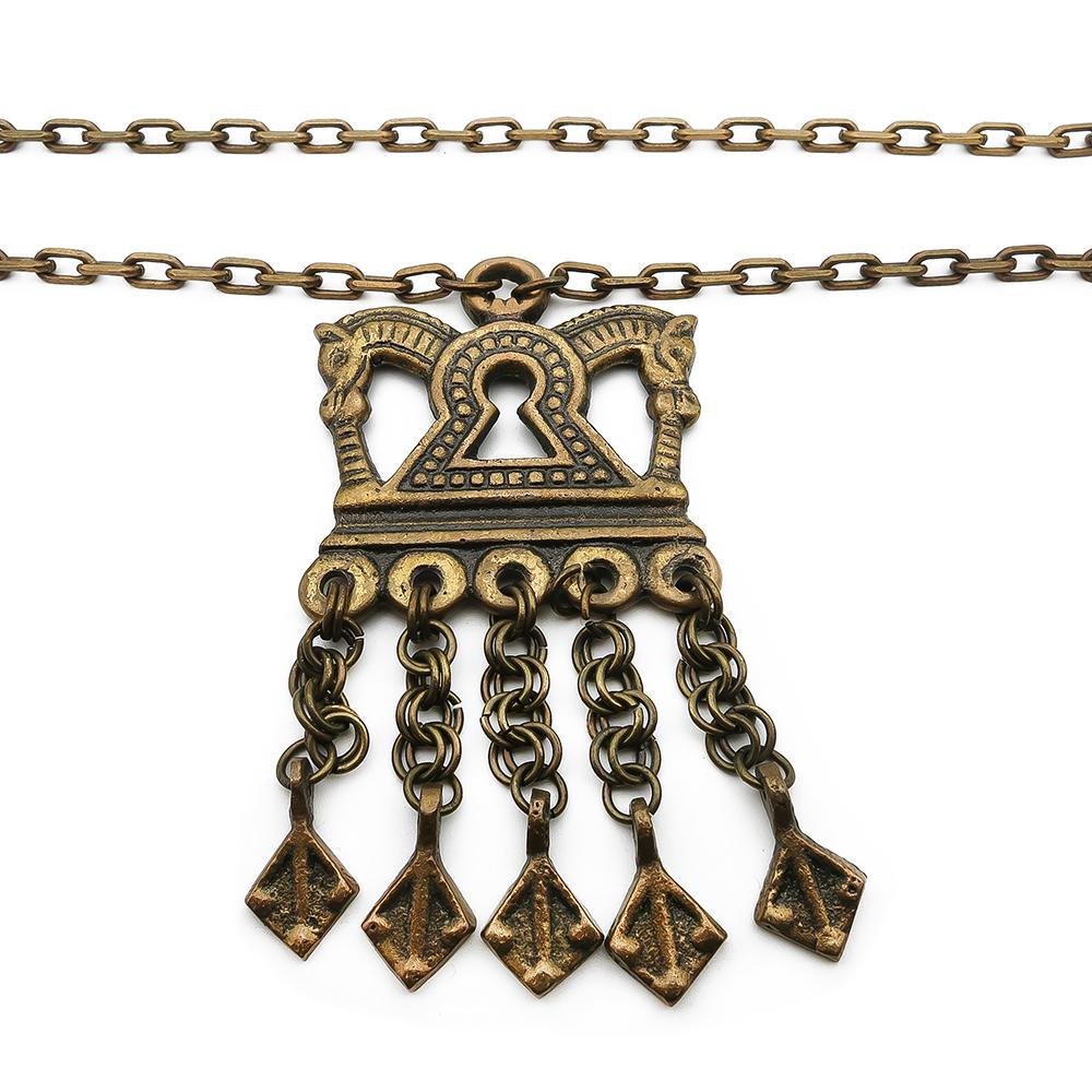 Kalevala Koru Hevosriipus-73, ketju 75cm pronssi #1