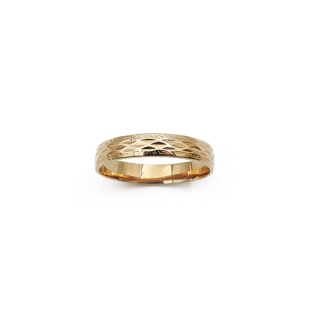 18K kihlasormus kuvioitu 19,25mm v.-75 NW #1
