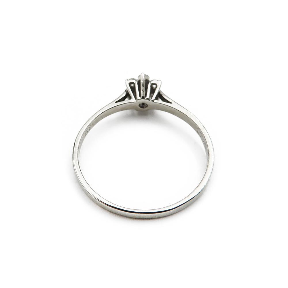 Valkokulta timanttisormus 17mm NW v.-87 0,18ct #3