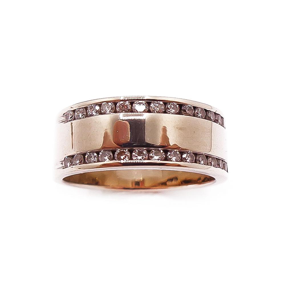 Valkokultainen timanttisormus 0,32ct 17mm #1