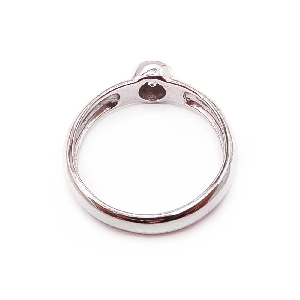Valkokultainen timanttisormus 0,1ct 16mm #2