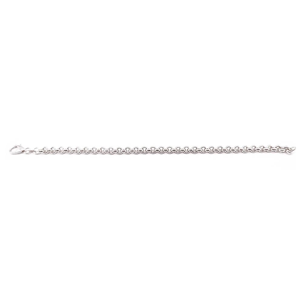Hopeinen papuranneketju 19,5cm #1