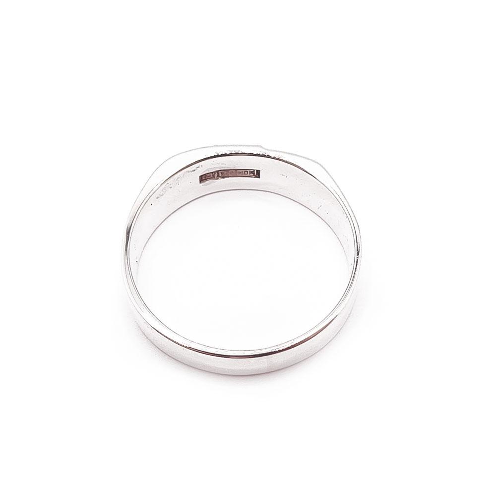 Hopeinen kantasormus 22mm v.-90 #2