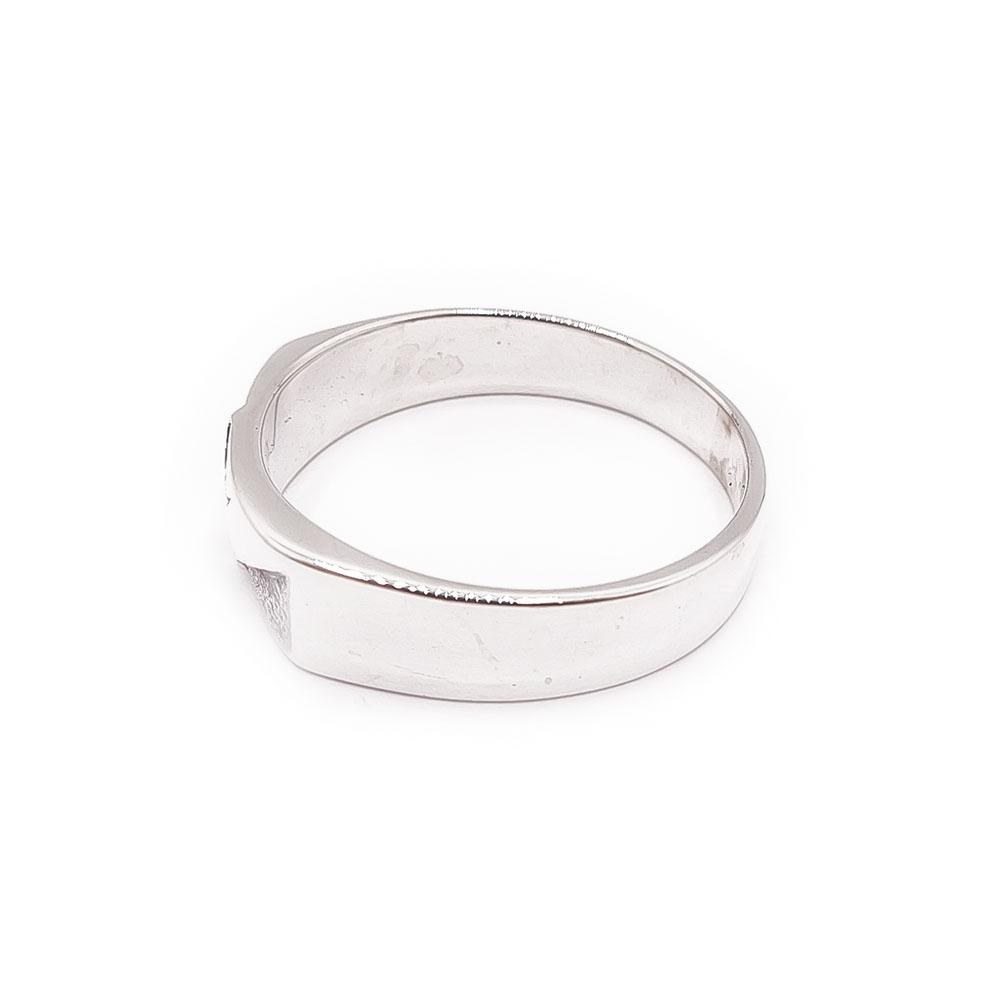Hopeinen kantasormus 22mm v.-90 #3