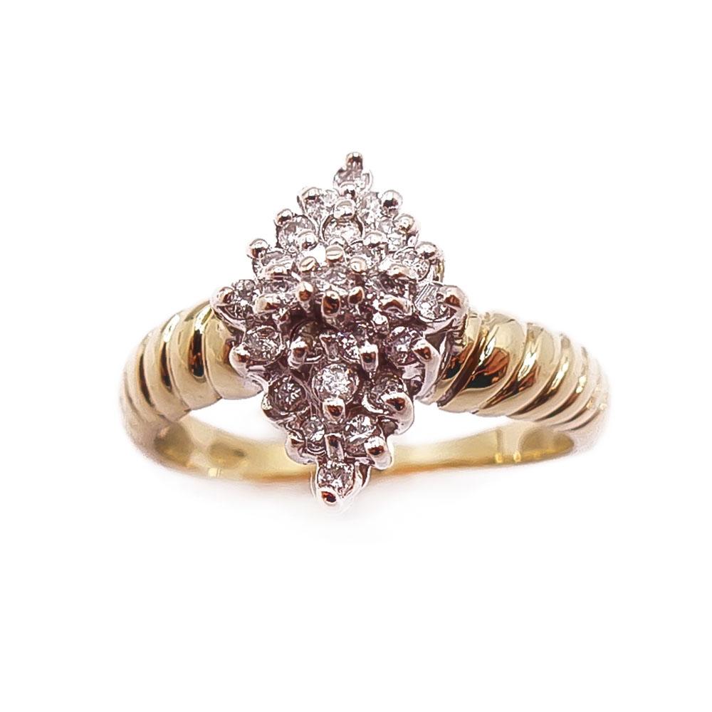 18k Timanttisormus 0,23ct 17+mm #1