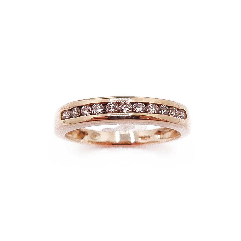 Kultainen timanttisormus pave 0,11ct 17,5mm #1