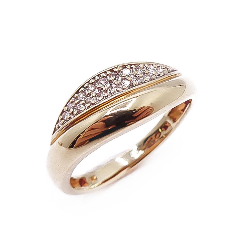 Kultainen timanttisormus 17+mm 0,12ct #0