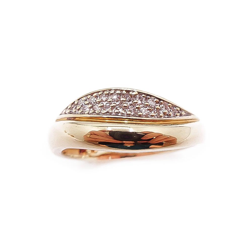 Kultainen timanttisormus 17+mm 0,12ct #1