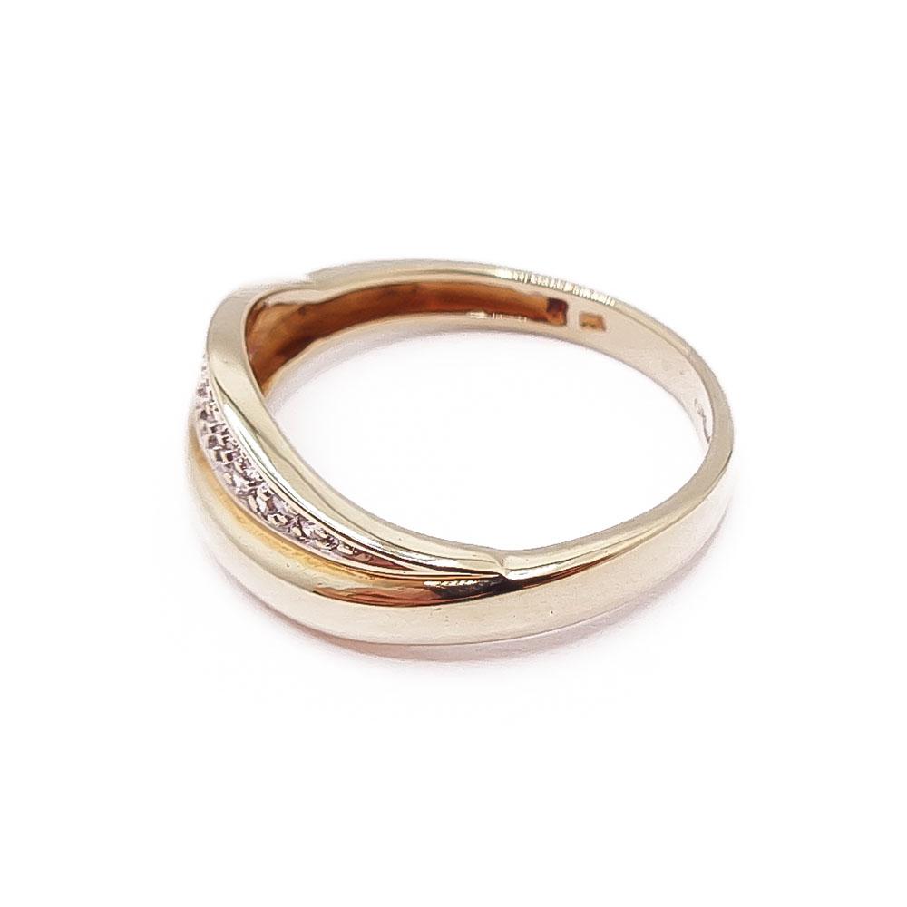 Kultainen timanttisormus 17+mm 0,12ct #3