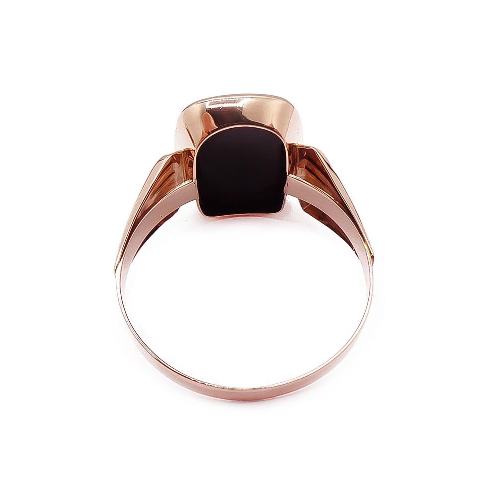 Kultainen kantasormus Onyx 21,5mm v.-81 #2
