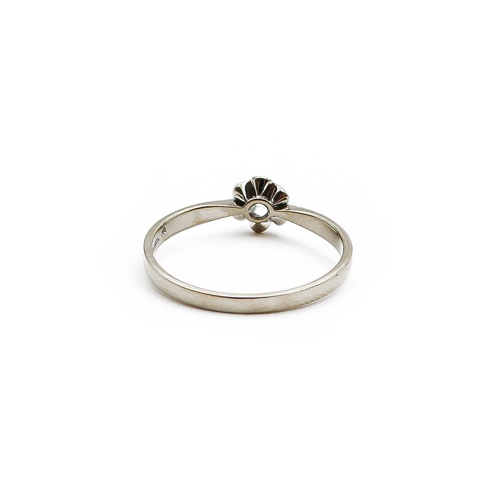 18K valkokultainen timanttisormus17,25mm 0,10ct #2